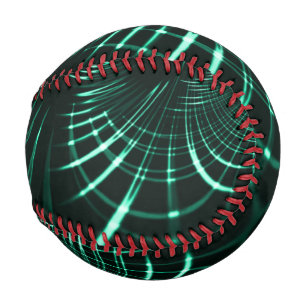 Balle De Baseball Courbes pointues en mélange vert jungle et néo men