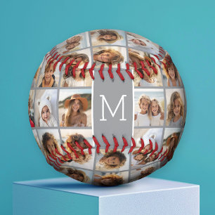 Balle De Baseball Créez Votre Propre Collage Photo Insta Gris