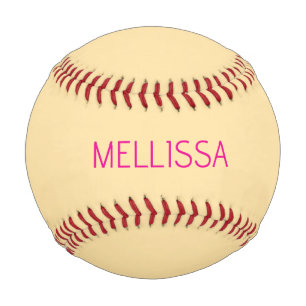 Balle De Baseball Crème nom personnalisé minimaliste 