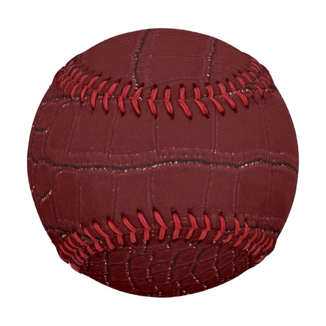 Balle De Baseball Crocodile Rouge Peau à imprimer Vernis (Devant)