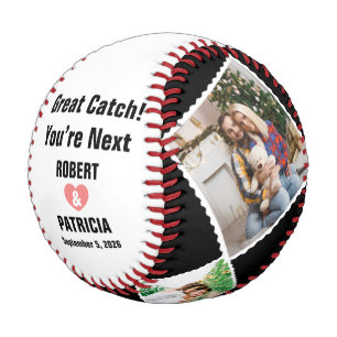 Balle De Baseball Custom Great Catch You’re Next Couple Nom et photo