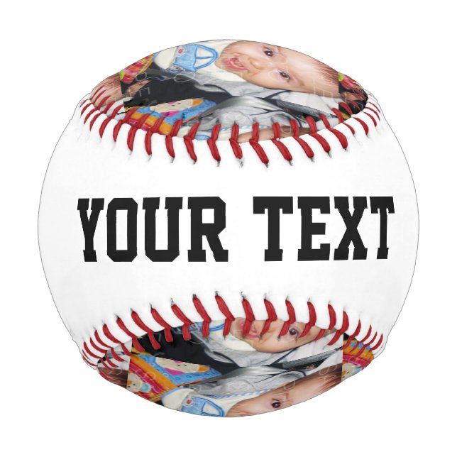 Balle De Baseball Customisez-le avec votre motif photo et texte (Dos)