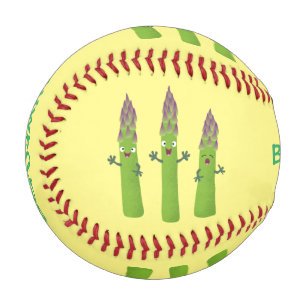 Balle De Baseball Cute asperges chantant un trio végétal dessin anim