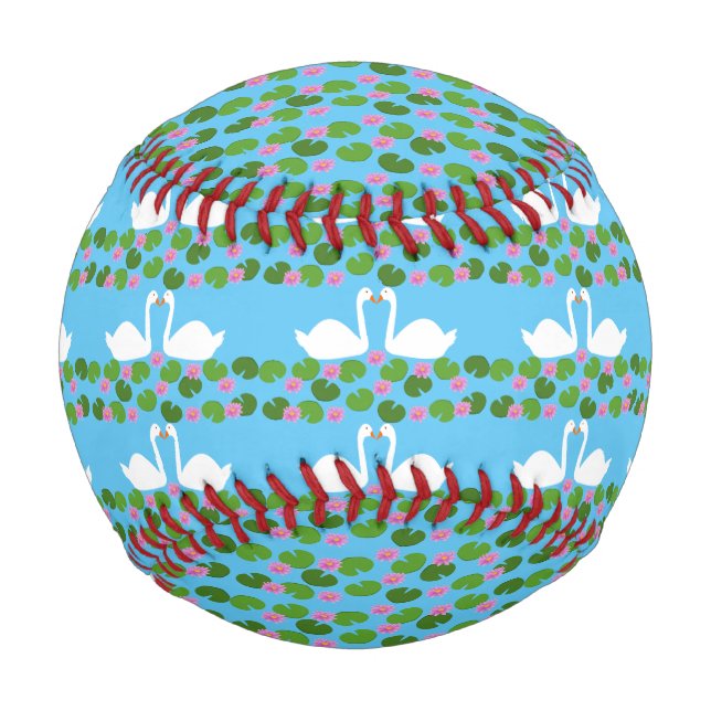 Balle De Baseball Cygnes blancs et nénuphars Mariages (Devant)