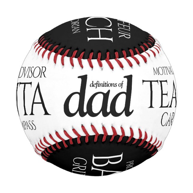Balle De Baseball Définitions amusantes de papa emploi carrière étiq (Dos)