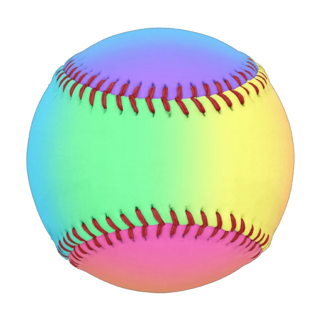 Balle De Baseball Dégradé arc-en-ciel (Devant)