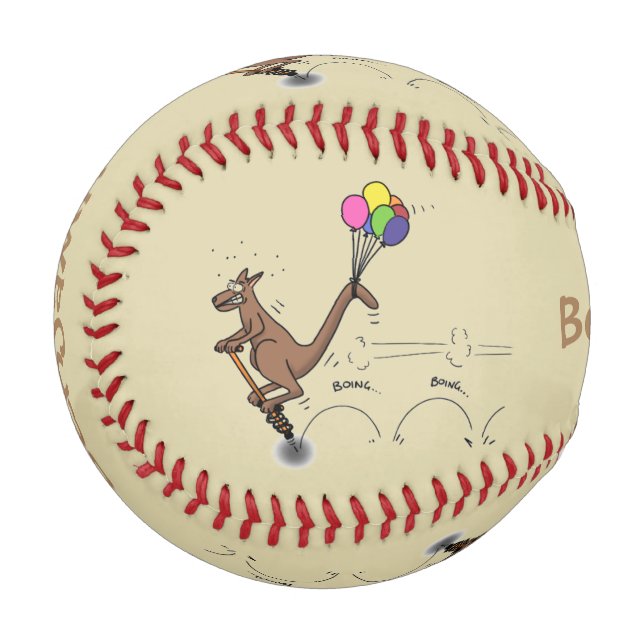 Balle De Baseball Dessin d'humour australien kangourou (Devant Gauche)