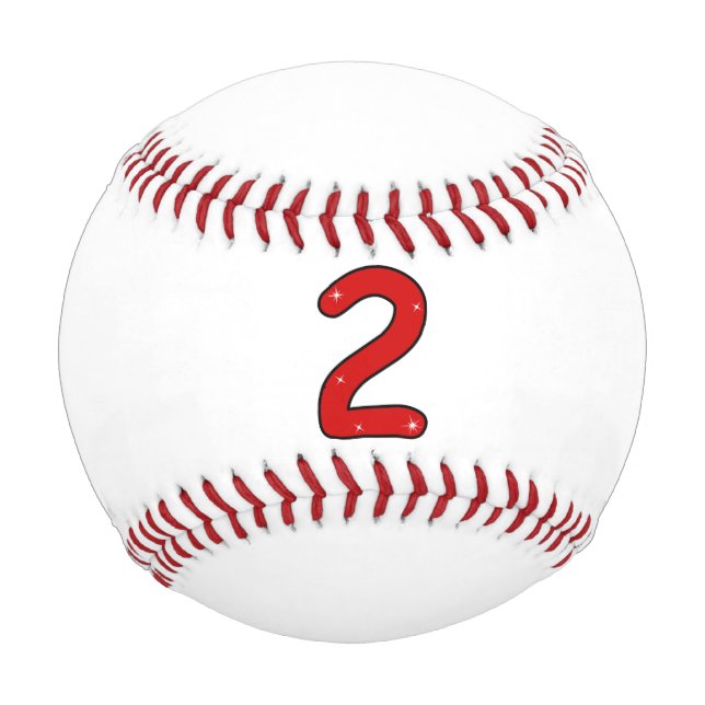 Balle De Baseball deux, 2 ans, deuxième, 2 ans, date, numéro 2,  (Devant)