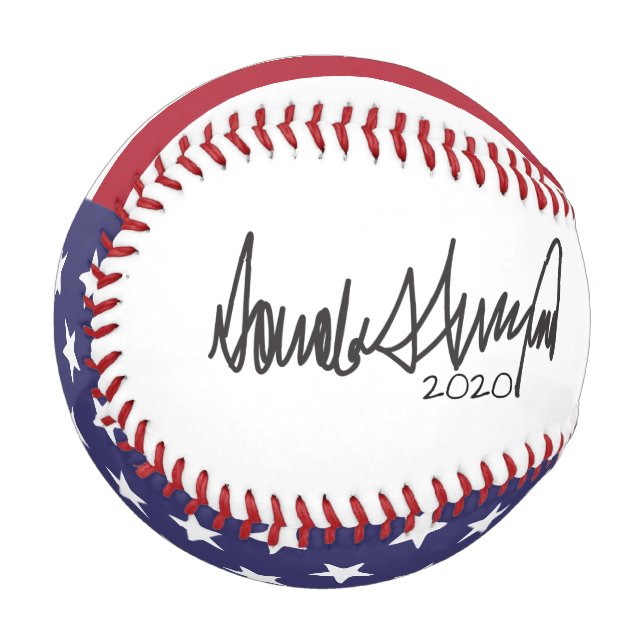 Balle De Baseball Donald Trump Pour Autographe Du Président 2020 (Devant Gauche)