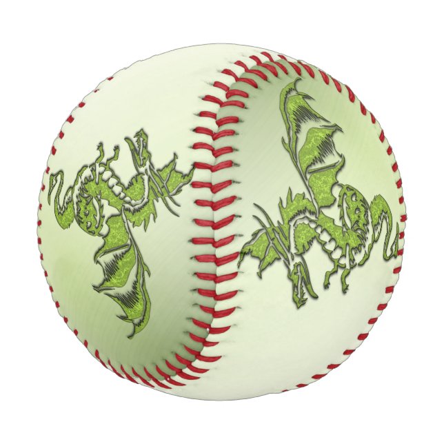 Balle De Baseball Dragon de combat vert (Angle)