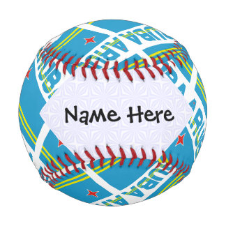 Balle De Baseball Drapeau Aruba et Aruba avec votre nom