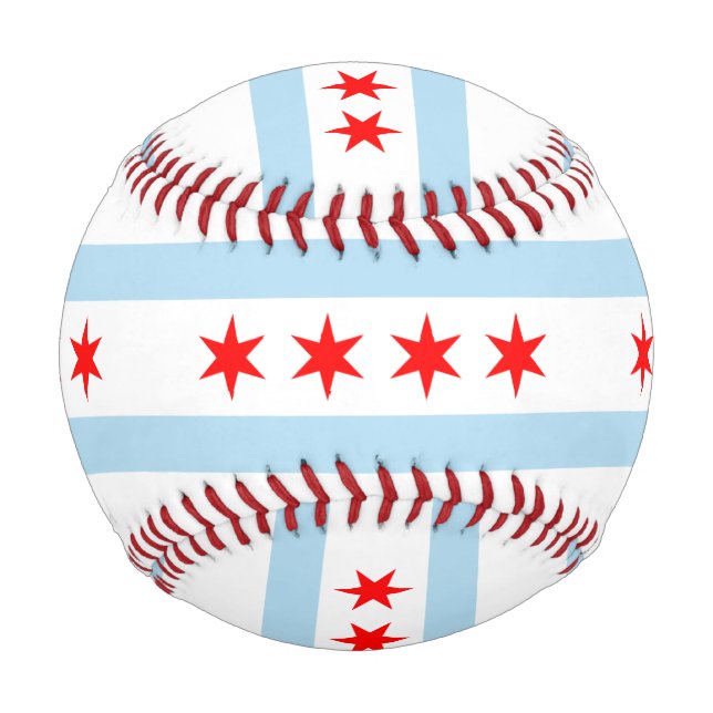Balle De Baseball Drapeau de Chicago, Illinois Baseball (Dos)