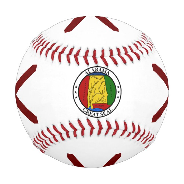 Balle De Baseball Drapeau de l'Alabama (Dos)