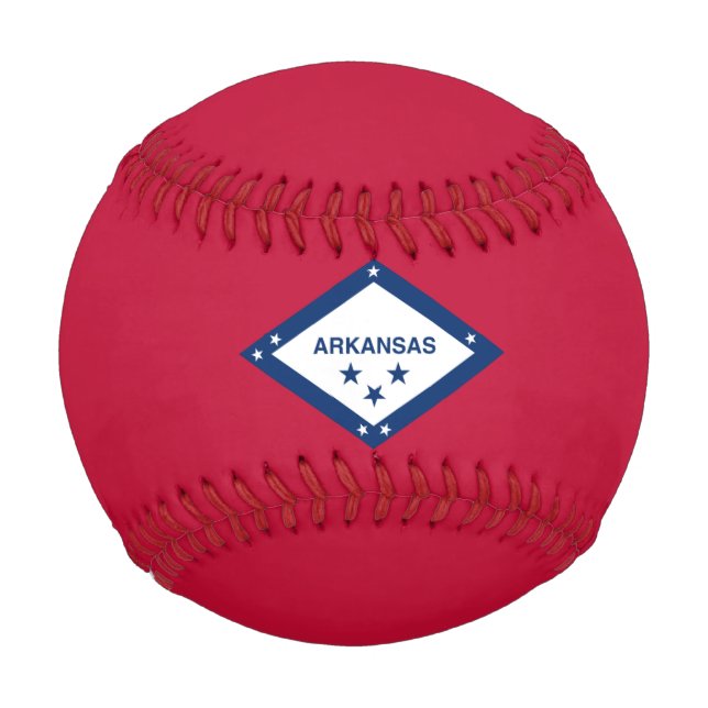 Balle De Baseball Drapeau de l'Arkansas (Devant)
