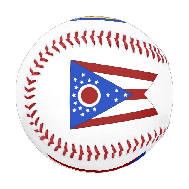 Balle De Baseball Drapeau de l'Ohio (Devant Gauche)