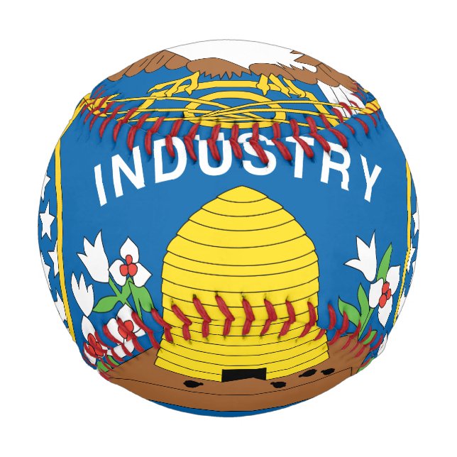 Balle De Baseball Drapeau de l'Utah (Devant)