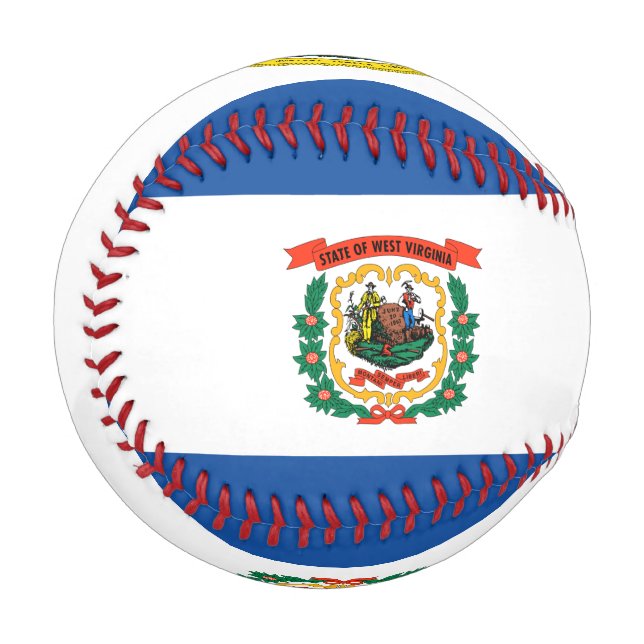 Balle De Baseball Drapeau de Virginie occidentale (Devant Gauche)