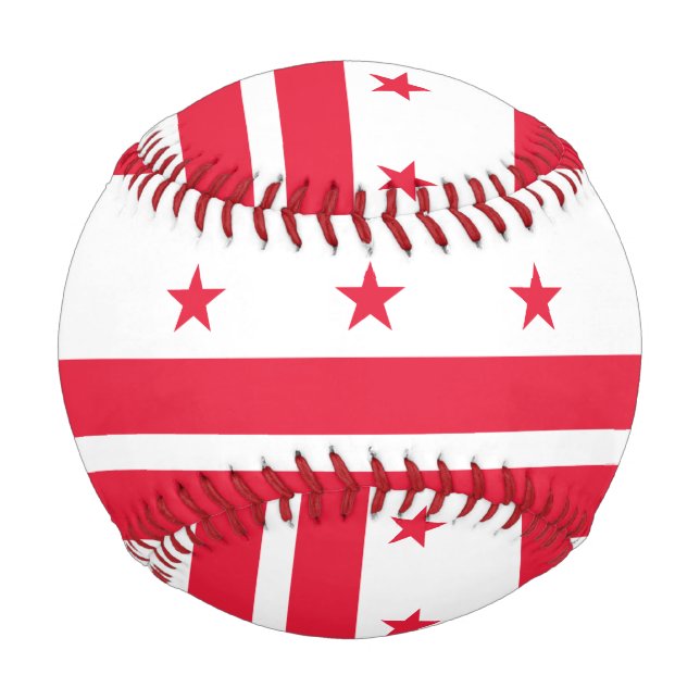 Balle De Baseball Drapeau de Washington D.C. (District de Columbia) (Dos)