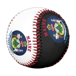 BALLE DE BASEBALL DRAPEAU D'ÉTAT DE PINE MAINE