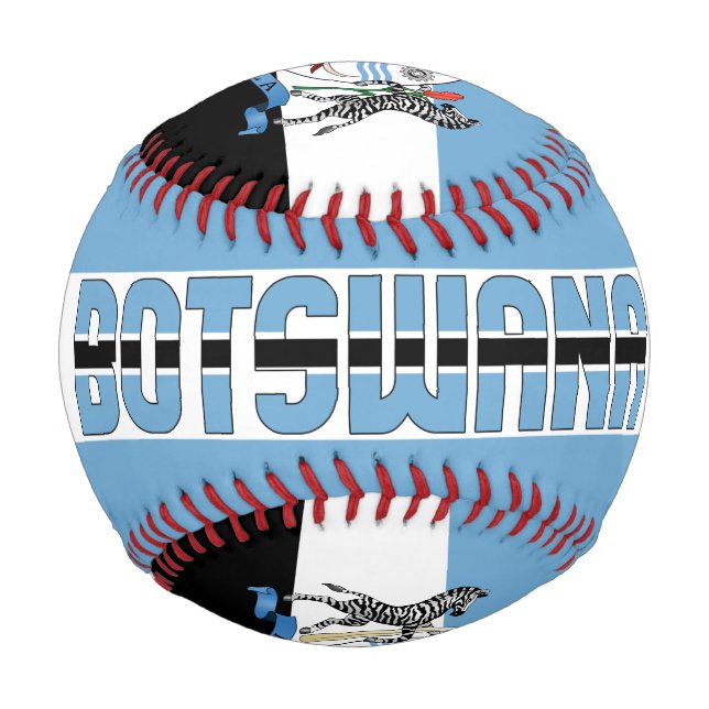 Balle De Baseball Drapeau du Botswana et blason patriotique (Devant)