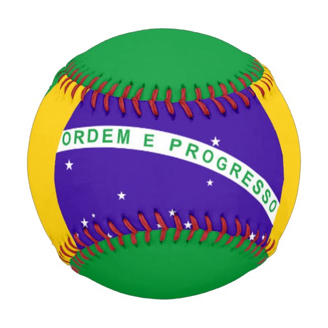 Balle De Baseball Drapeau du Brésil (Devant)