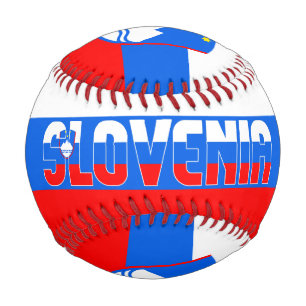 Balle De Baseball Drapeau et Armoiries de Slovénie Patriotique