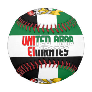 Balle De Baseball Drapeau et armoiries des Émirats arabes unis Patri