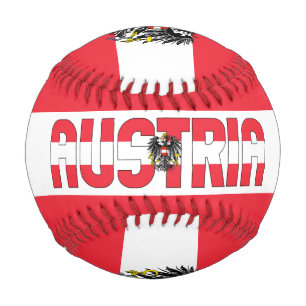 Balle De Baseball Drapeau et blason d'Autriche Baseball patriotique