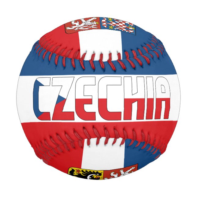 Balle De Baseball Drapeau et blason de la République tchèque Patriot (Devant)