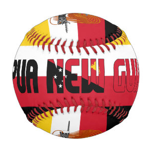 Balle De Baseball Drapeau et blason de Papouasie-Nouvelle-Guinée Pat