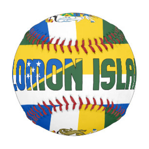 Balle De Baseball Drapeau et blason des Îles Salomon Patriotique