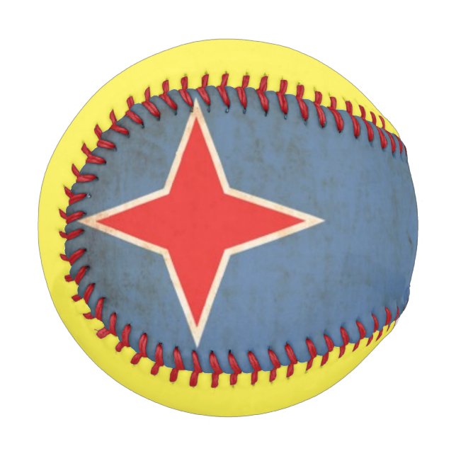 Balle De Baseball Drapeau Grunge D'Aruba (Pays-Bas) (Devant Gauche)