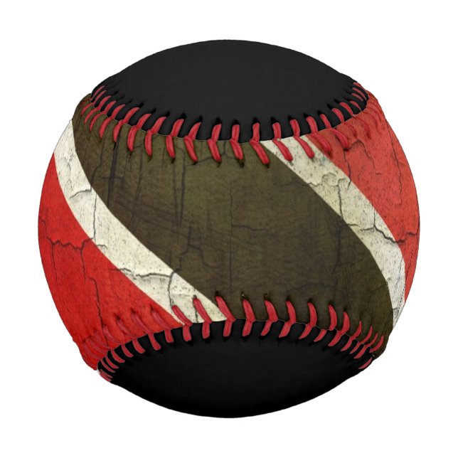 Balle De Baseball Drapeau Grunge Trinité-Et-Tobago (Devant)