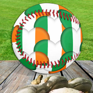 Balle De Baseball Drapeau irlandais, Coeurs - Baseballs, Love Irelan