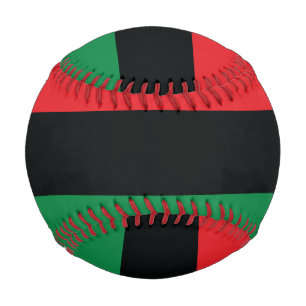 Balle De Baseball Drapeau rouge, noir et vert
