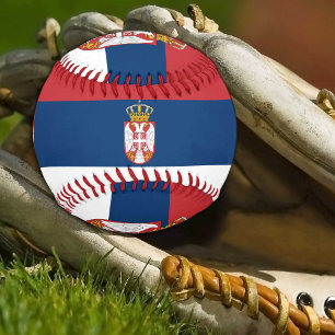 Balle De Baseball Drapeau serbe & sports serbes / Bals de baseball