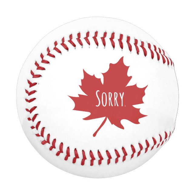 Balle De Baseball Drôle Canadien (Devant Gauche)