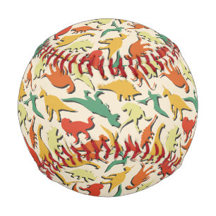 Balle De Baseball Drôle coloré motif dino BD dinosaure