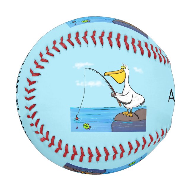 Balle De Baseball Drôle pélican de pêche (Devant Gauche)