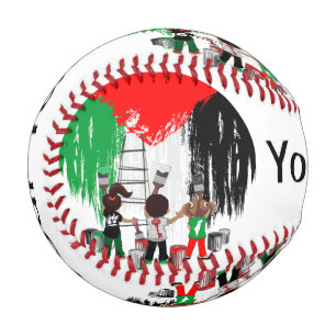 Balle De Baseball Enfants de Gaza peignant le drapeau de la Palestin