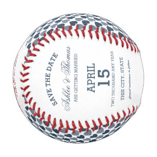 Balle De Baseball Enregistrer la photo de la date avec les coeurs