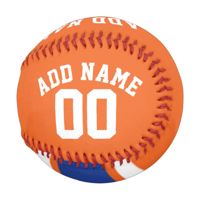 Balle De Baseball Équipe Jersey avec nom et numéro personnalisés (Devant Droite)