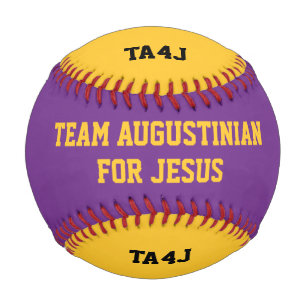 Balle De Baseball ÉQUIPE Personnalisée Violet JESUS Monogram Basebal