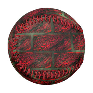Balle De Baseball Faux mur de briques ou tuiles exposés le simulant?