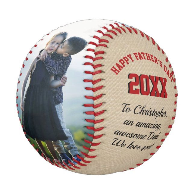 Balle De Baseball Fête des pères 2023 photo cadeau couleur (Angle)