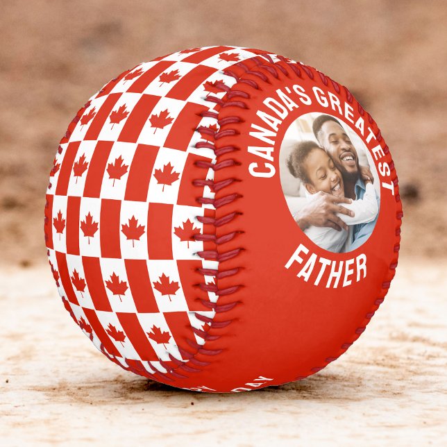 Balle De Baseball Fête des pères canadienne du drapeau Feuille d'éra (Canada Maple Leaf Canadian Flag Father's Day Baseball)
