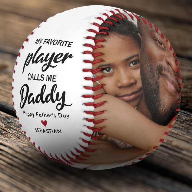 Balle De Baseball Fête des pères Cute Daddy Cadeau Photo Baseball (Créateur téléchargé)