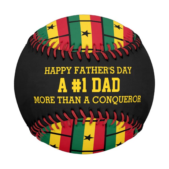 Balle De Baseball FÊTE DES PÈRES GHANA Best Papa (Devant)