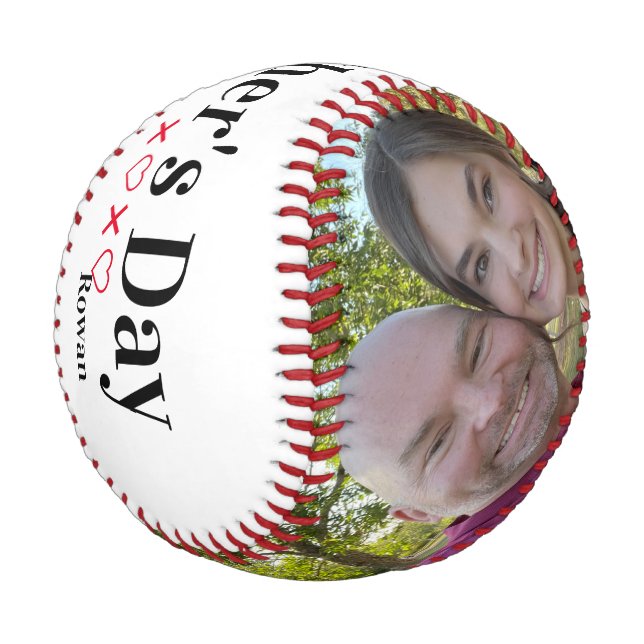 Balle De Baseball Fête des pères ou papa anniversaire personnalisé p (Angle)