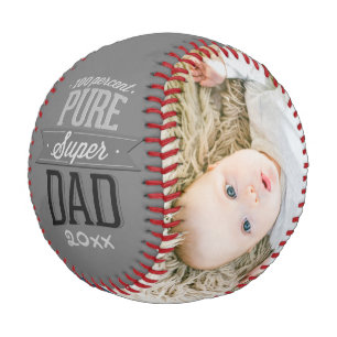 Balle De Baseball Fête des pères Personnalisée Pure Super Papa